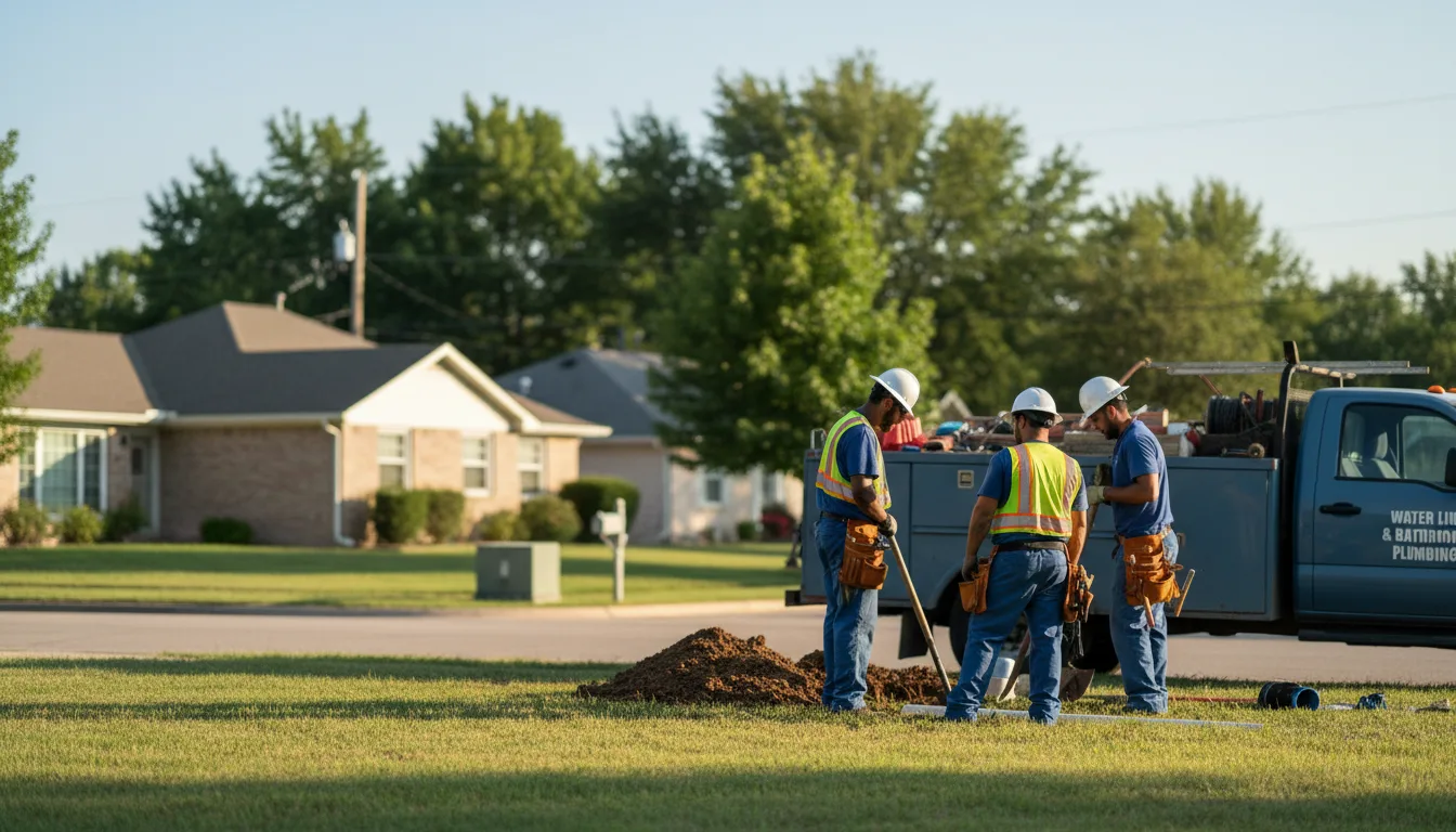 Residential water line and bathroom plumbing service in Hope, AR